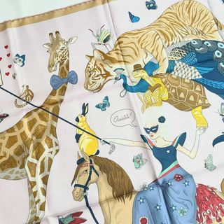 Hermes - 【超美品】HERMES 大判スカーフ カレ90 STORY ピンク 2022SS