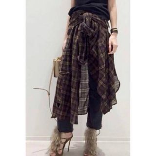 アパルトモンドゥーズィエムクラス(L'Appartement DEUXIEME CLASSE)のFAITH CONNEXION チェックロングスカート(WOOL)☆アパルトモン(ロングスカート)