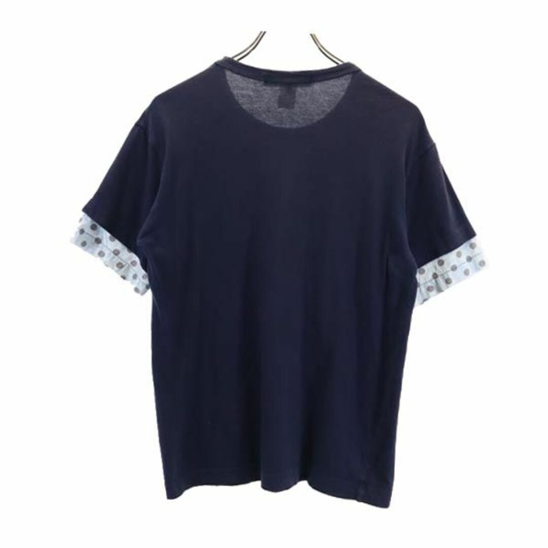 コムデギャルソンシャツ フランス製 袖切替 半袖 Tシャツ S ネイビー系