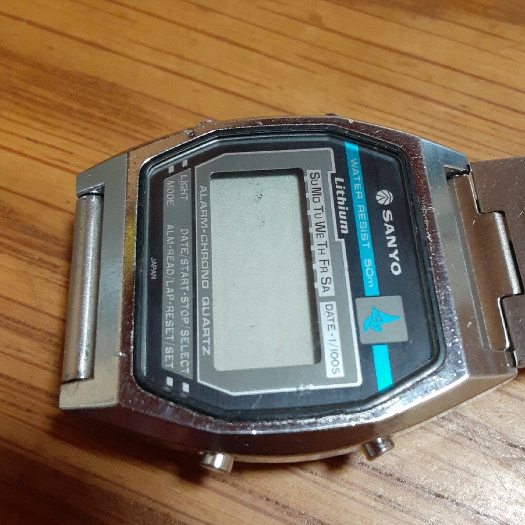 SANYO サンヨー アンティーク 希少デジタルメンズ腕時計 腕時計(デジタル)