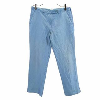 アルマーニ(Armani)のアルマーニ シルク100％ 7分丈 パンツ 42 水色 ARMANI レディース 【中古】  【230702】(クロップドパンツ)