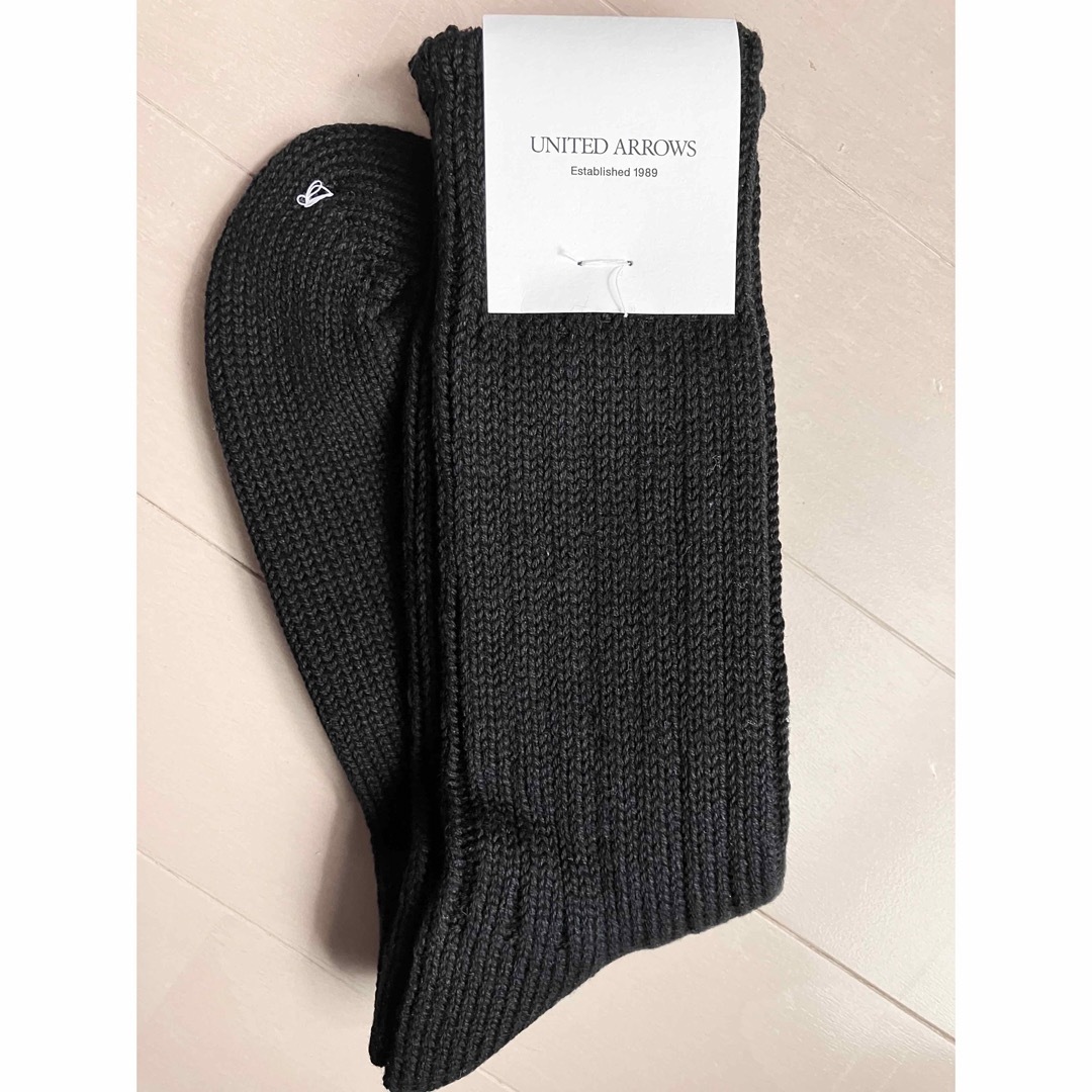 UNITED ARROWS(ユナイテッドアローズ)の◆『新品』UNITED ARROWS  RIB  SOCKS  BLACK◆ メンズのレッグウェア(ソックス)の商品写真