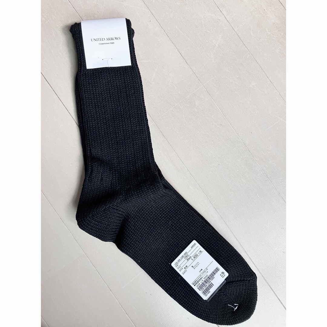 UNITED ARROWS(ユナイテッドアローズ)の◆『新品』UNITED ARROWS  RIB  SOCKS  BLACK◆ メンズのレッグウェア(ソックス)の商品写真