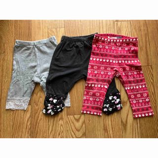 オールドネイビー(Old Navy)のレギンス　3枚セット　80(パンツ)