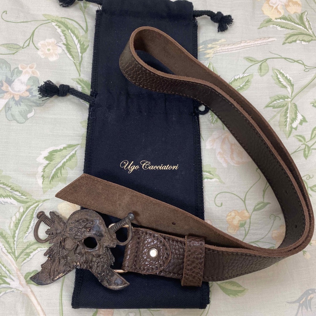 ugo cacciatori ウーゴカッチャトーリ スカル メンズ ベルト - 通販