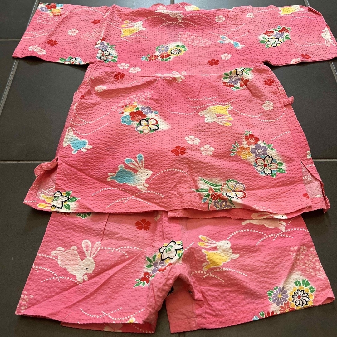 子供浴衣 キッズ/ベビー/マタニティのキッズ服女の子用(90cm~)(甚平/浴衣)の商品写真