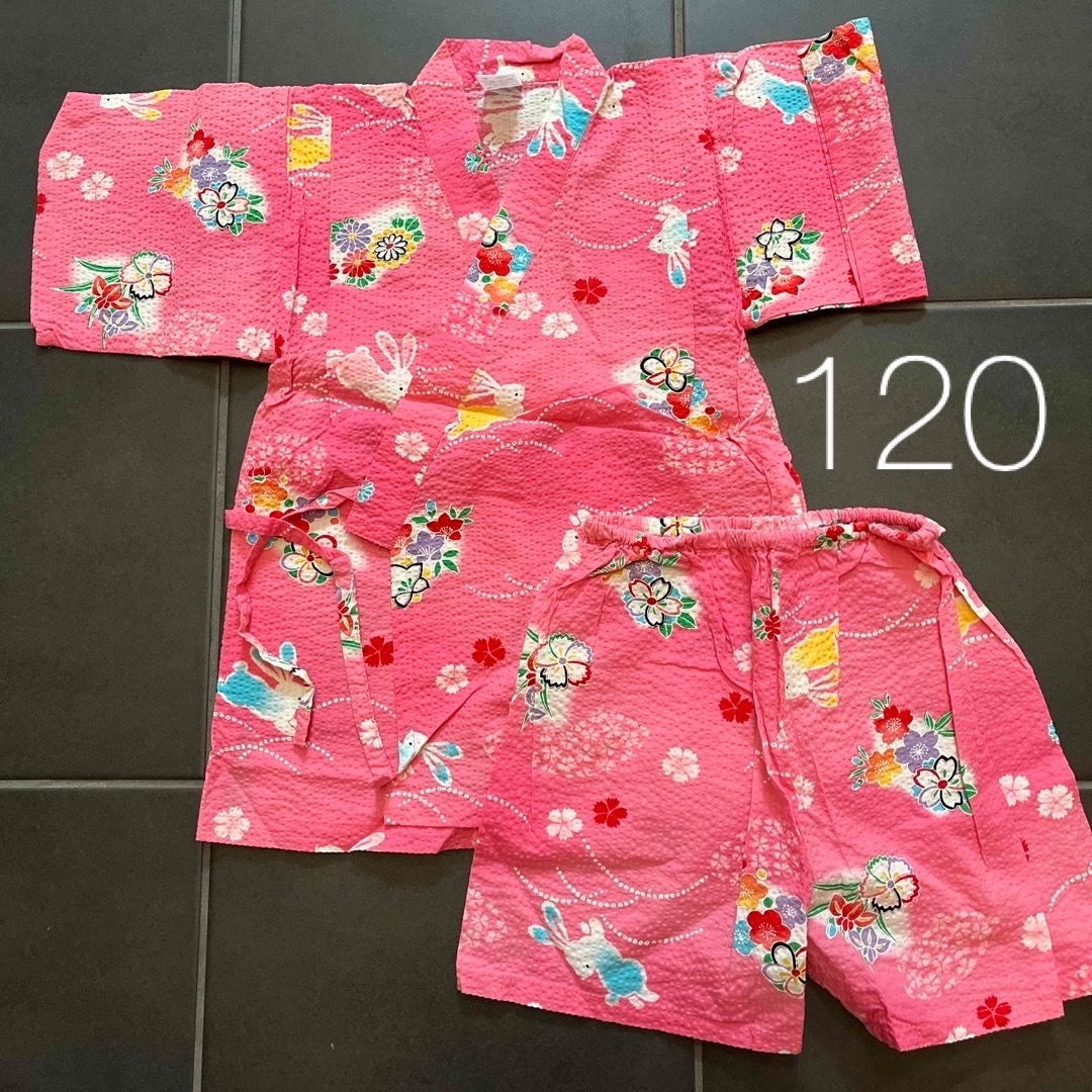 子供浴衣 キッズ/ベビー/マタニティのキッズ服女の子用(90cm~)(甚平/浴衣)の商品写真