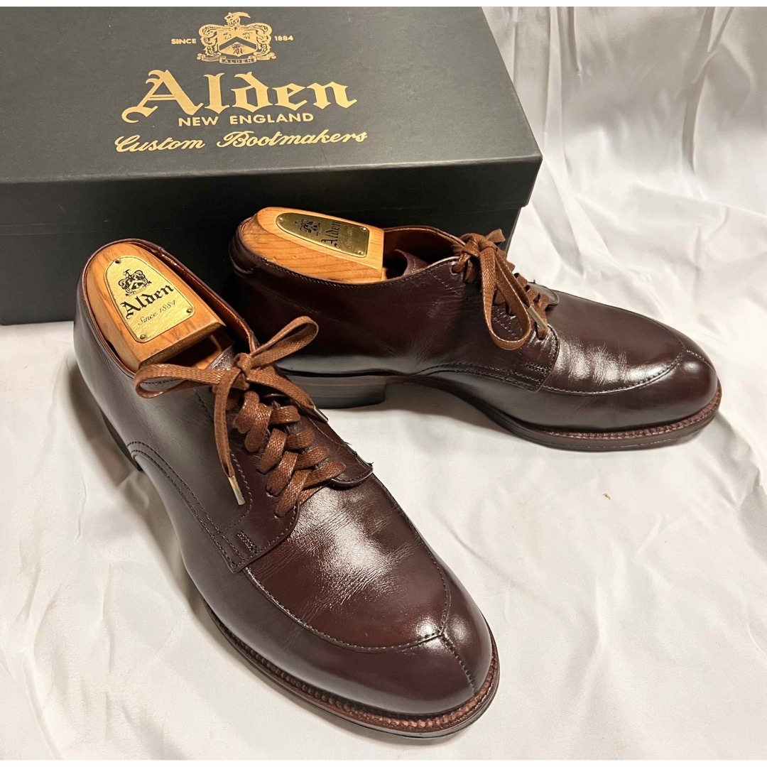貴重 Alden オールデン バーガンディ コードバン Vチップ 革靴-
