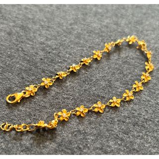 限定】ハワイアンジュエリー 花型ブレスレット プルメリア エレガント