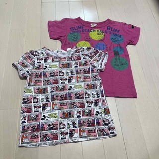 ジャンクストアー(JUNK STORE)のTシャツ　２枚セット　ジャンクストア　H&M ピンク　ディズニー　120(Tシャツ/カットソー)