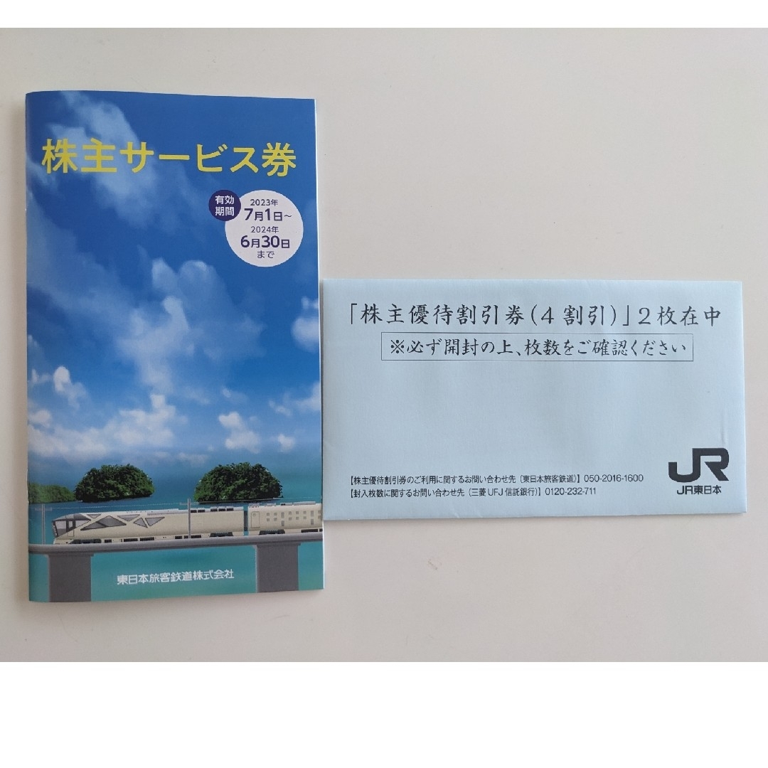 JR東日本 株主優待割引券　2枚　株主サービス券