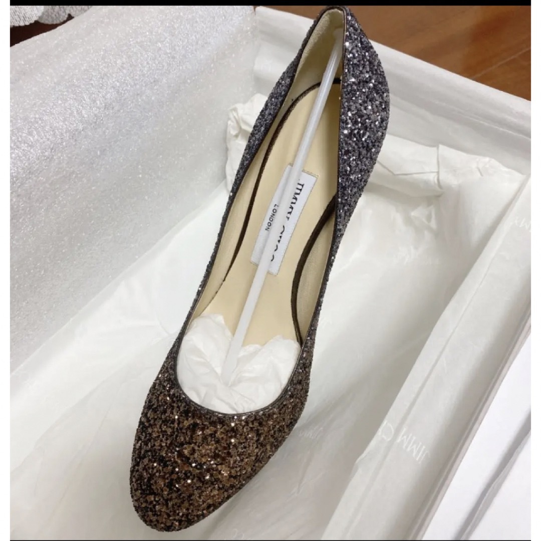 JIMMY CHOO - 新品 JIMMY CHOO グリッター パンプス 37.5の通販 by