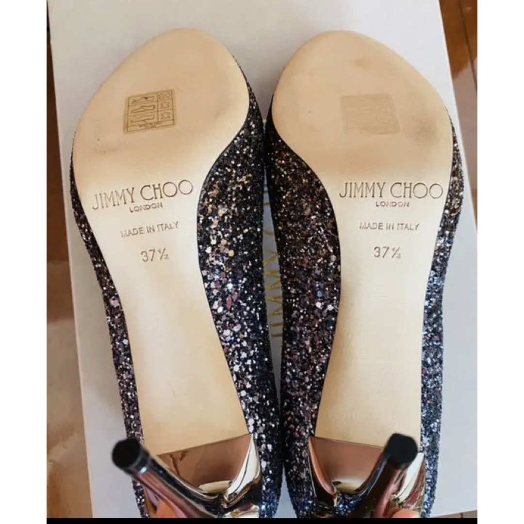 新品未使用 JIMMY CHOO グリッターパープス 37.5 tic-guinee.net