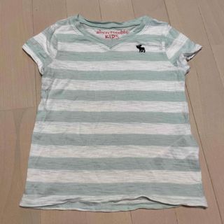 アバクロンビーアンドフィッチ(Abercrombie&Fitch)のアバクロ　Tシャツ　90   100   ボーダー　涼しい　薄手　グリーン(Tシャツ/カットソー)