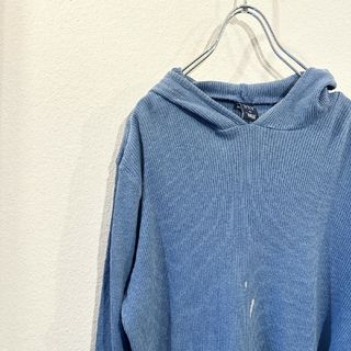 ギャップ(GAP)のGAP　ギャップ　プルオーバーパーカー　リブニット　ブルー　青(パーカー)