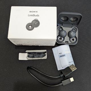 ソニー(SONY)の【美品】SONY LinkBuds グレー(ヘッドフォン/イヤフォン)