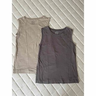 ムジルシリョウヒン(MUJI (無印良品))の2枚セット　無印ノースリーブTシャツ(Tシャツ(半袖/袖なし))