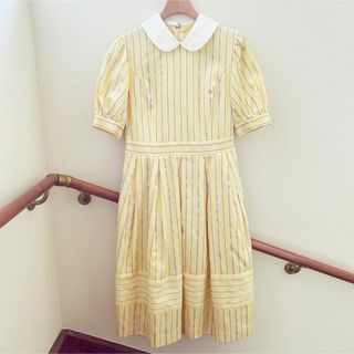 ジェーンマープル(JaneMarple)のSpring stripe dormitory dress(ひざ丈ワンピース)