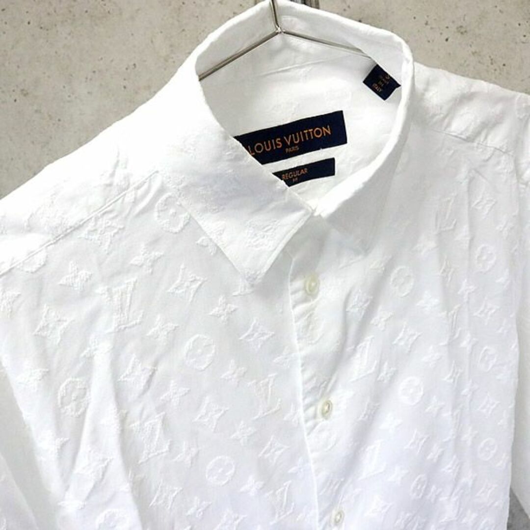 LOUIS VUITTON 銀座店 ルイヴィトン モノグラム シャツ 長袖 size:S 91714の通販 by ATLANTIS ラクマ店| ルイヴィトンならラクマ LOUIS VUITTON 銀座店 ルイヴィトン モノグラム シャツ 長袖 ホワイト size:S