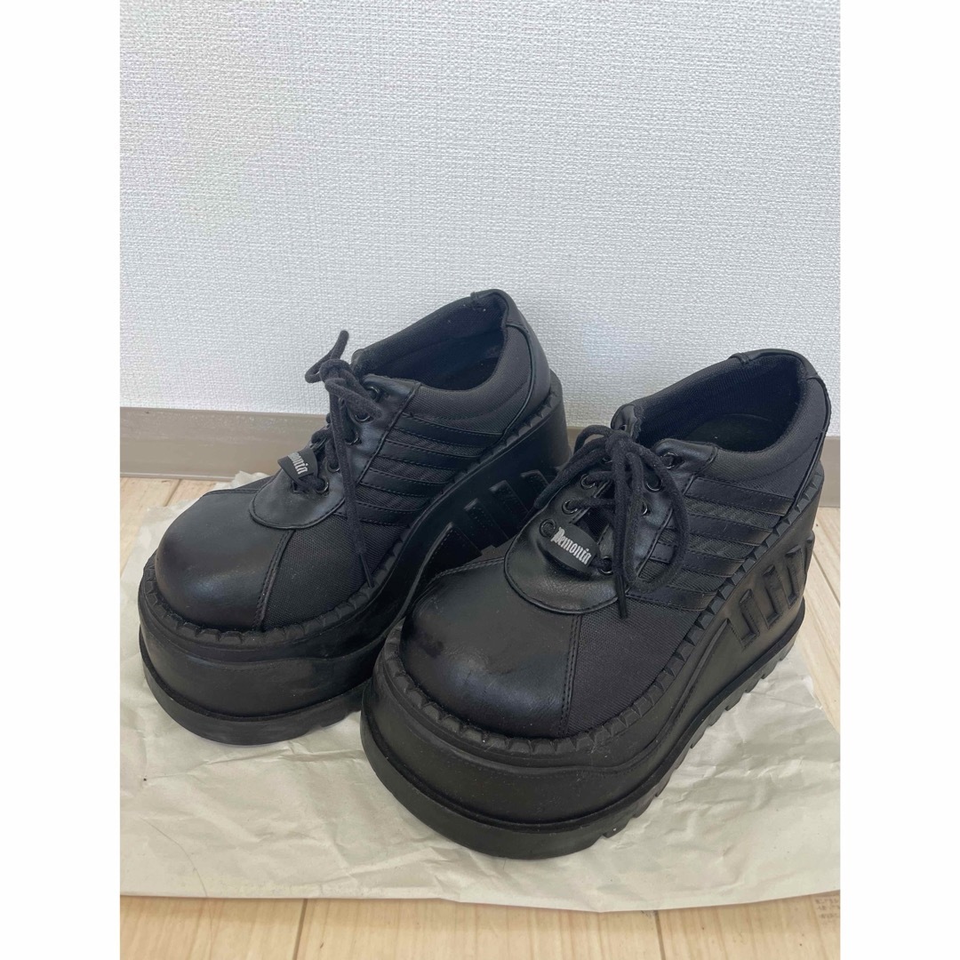 DEMONIA デモニア 厚底 スニーカー ブラック 24cmの通販 by こぐま's