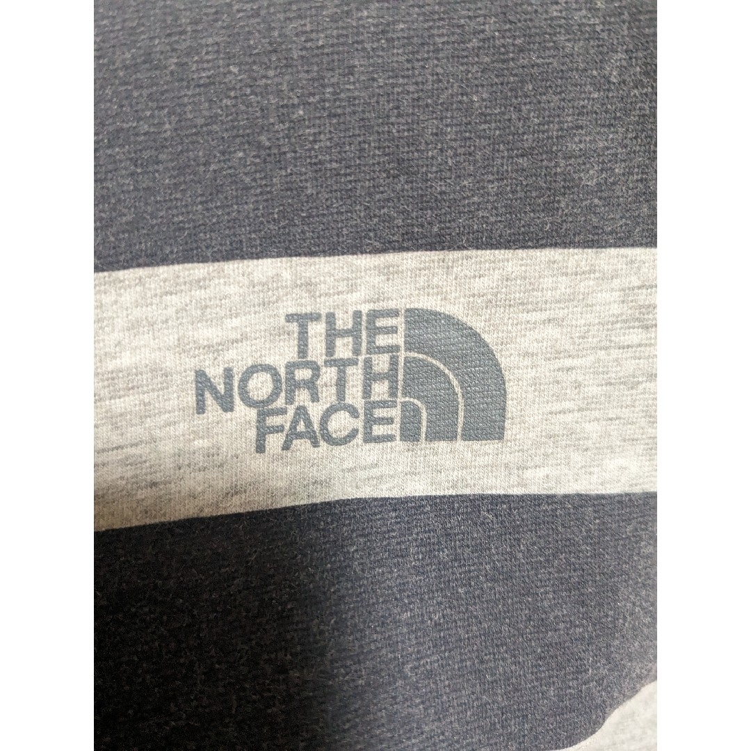 THE NORTH FACE(ザノースフェイス)のノースフェイス プリントボーダーTシャツ レディース Sサイズ 希少 レア 古着 レディースのトップス(Tシャツ(半袖/袖なし))の商品写真