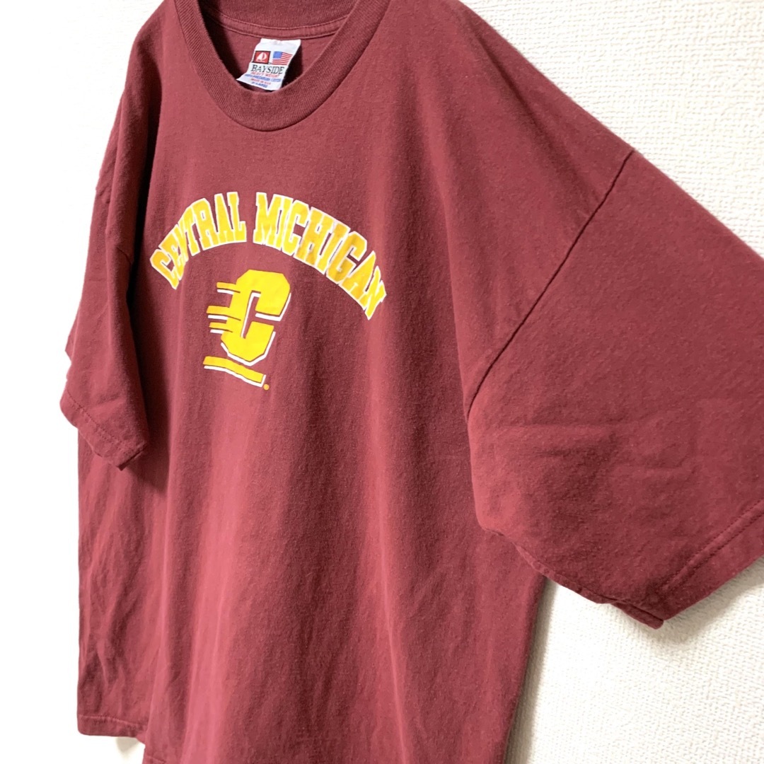 BAY SIDE(ベイサイド)のUSA製 BAYSIDE Tシャツ カレッジフットボール ゆるだぼ  XL 古着 メンズのトップス(Tシャツ/カットソー(半袖/袖なし))の商品写真