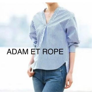 アダムエロぺ(Adam et Rope')のADAM ET ROPE' FEMME バックレースアップシャツ(シャツ/ブラウス(長袖/七分))