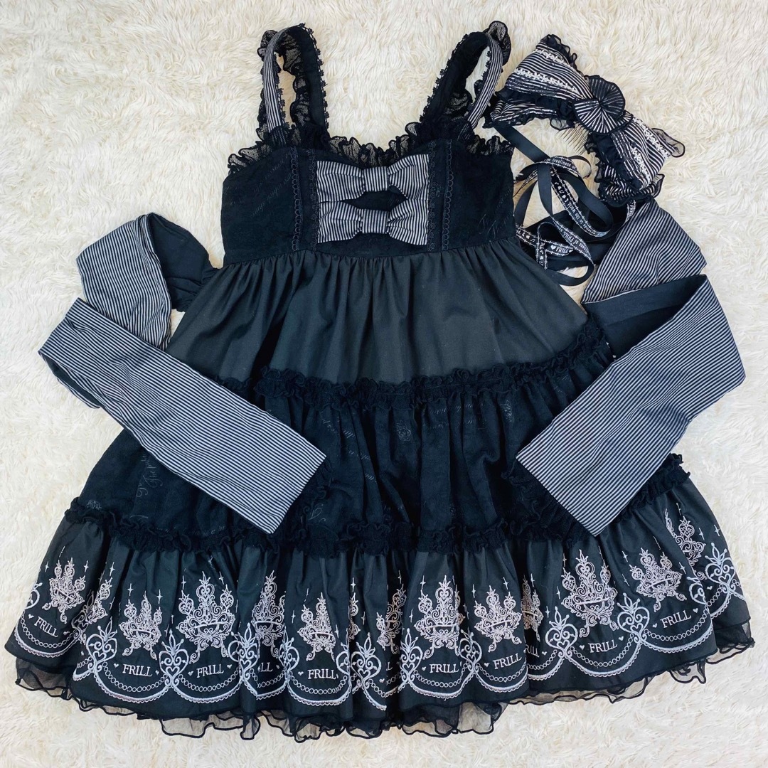 FRILL(h.NAOTO)ジャンパースカートJSKヘッドドレスロリィタ | フリマアプリ ラクマ