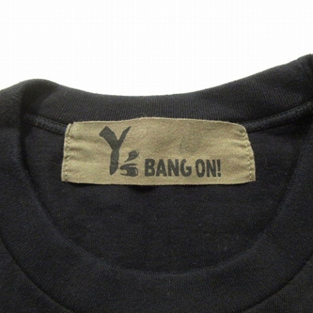 ワイズ Y's BANG ON ヨウジヤマモト Tシャツ ロゴ プリント 黒 3