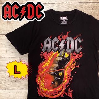 【US古着】希少AC/DC バンドプリントTシャツ　アメリカUSA古着半袖(Tシャツ/カットソー(半袖/袖なし))