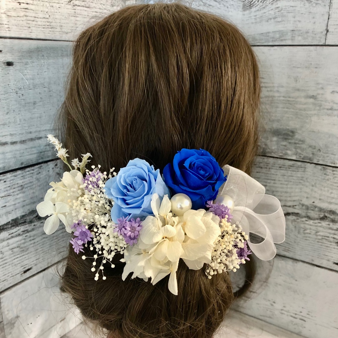 髪飾りヘッドドレス結婚式ヘアパーツ成人式ドライフラワー薔薇ローズ前撮り後撮りの通販 by mummy|ラクマ 髪飾り ヘッドパーツ 成人式 結婚式 前撮り ドライフラワー