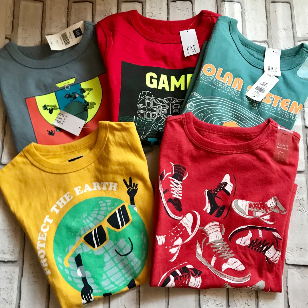 GAP Kids - GAP 新品キッズTシャツ ５枚セット 保育園 コットン100%の ...