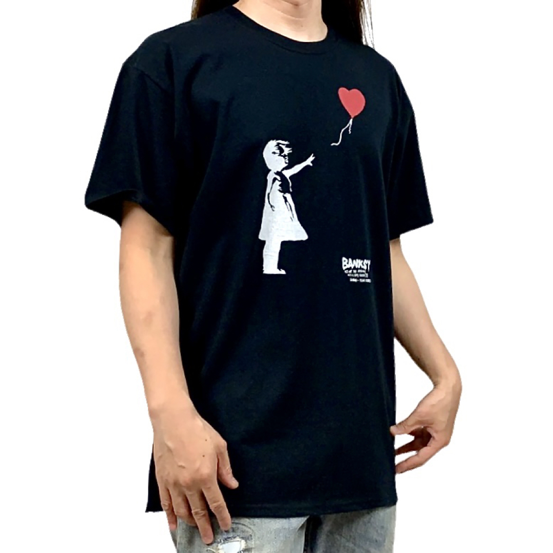 新品 バンクシー 風船と少女 愛はゴミ箱の中に バルーンガール 女の子 Tシャツ メンズのトップス(Tシャツ/カットソー(半袖/袖なし))の商品写真