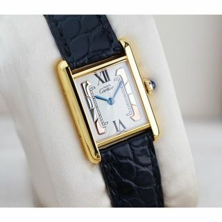 カルティエ(Cartier)の美品 カルティエ マスト タンク スリーカラーゴールド ローマン SM(腕時計)