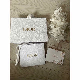 ディオール(Dior)のDIOR 紙袋　袋　クリスチャン　3z リボン　ミスディオール　包装　ホワイト(ショップ袋)