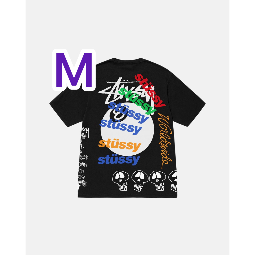 stussy pigment バックロゴ スウェット トップス パープル L