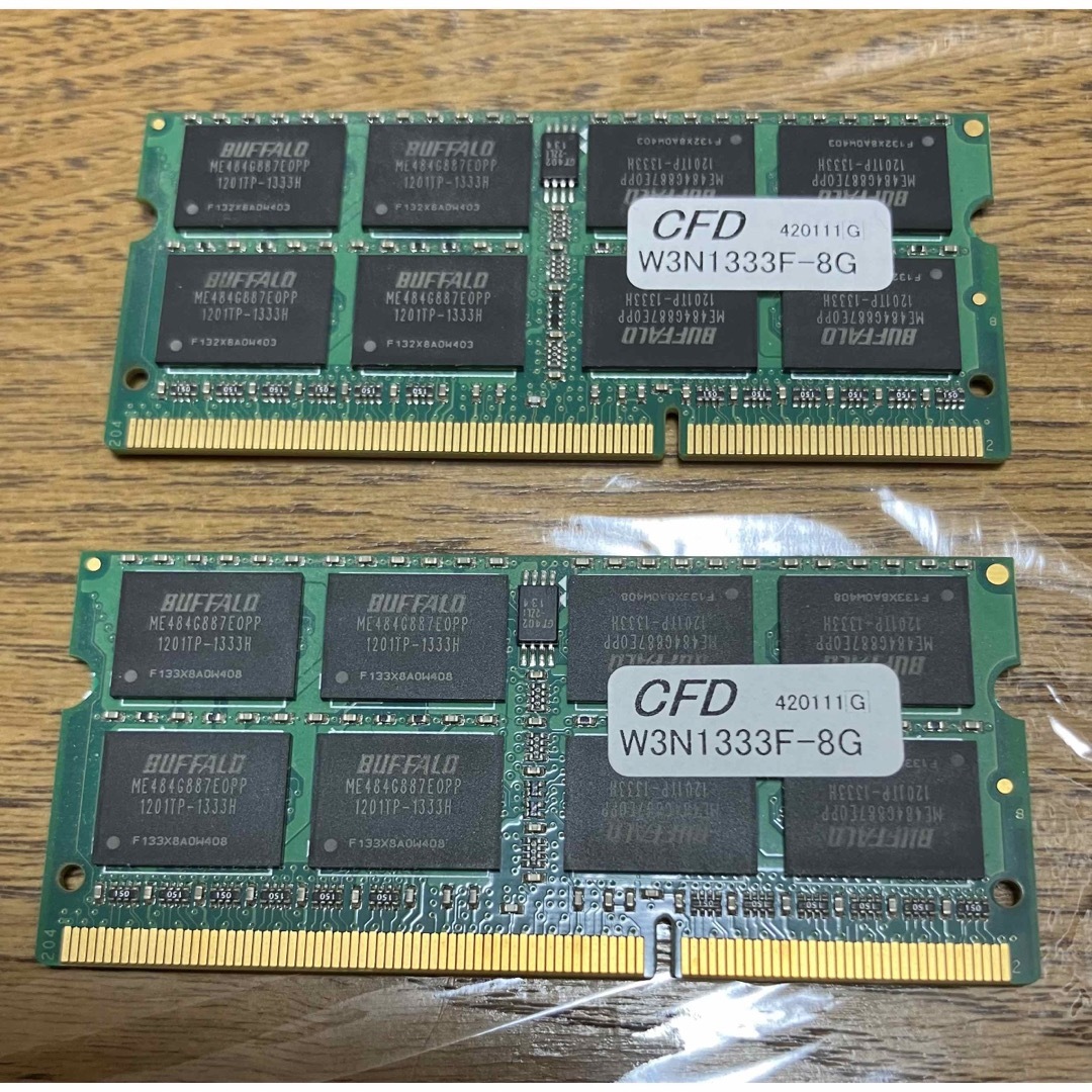 D3N1333-B8GBJ 8GBx2枚 DDR3 SDRAM 合計16GB