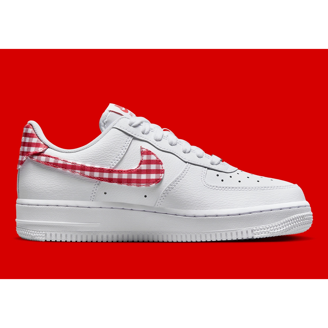 NIKE ナイキ AIR FORCE 1 ギンガムチェック レッド 赤 23.5