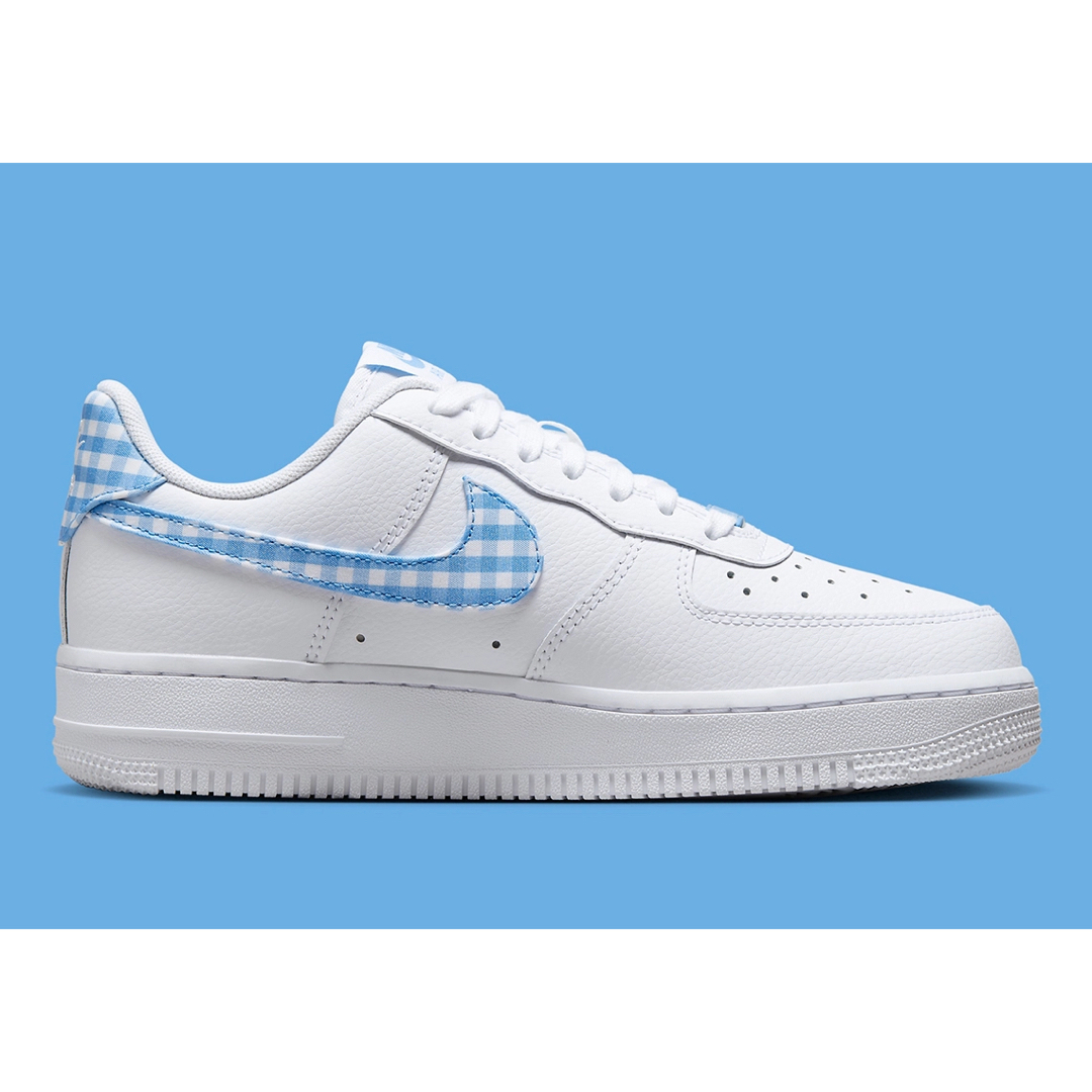 NIKE ナイキ AIR FORCE 1 ギンガムチェック ブルー 青 白 25