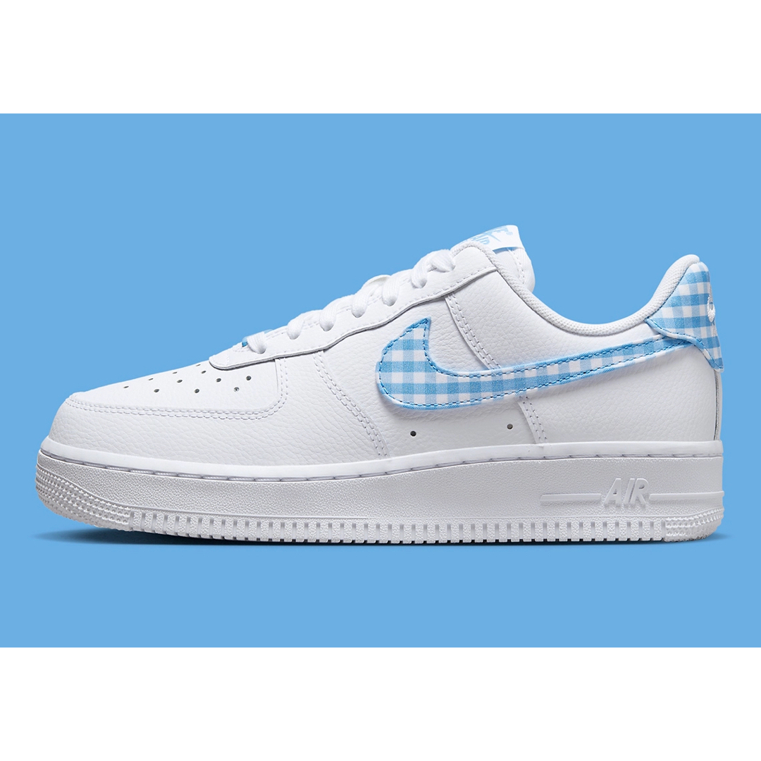 NIKE ナイキ AIR FORCE 1 ギンガムチェック ブルー 青 23.5