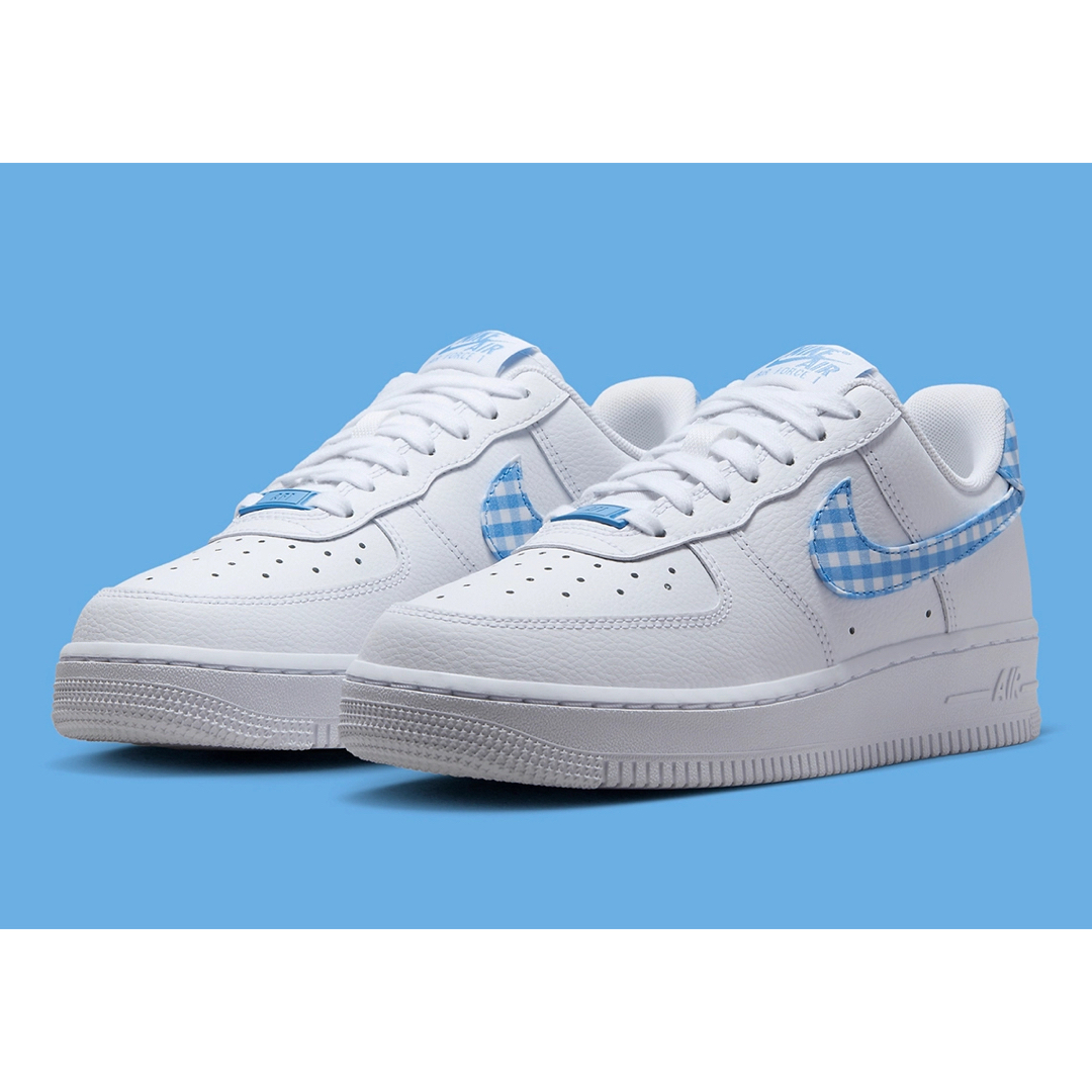 ナイキ 25センチ レディース AIR FORCE 1 スニーカー ブルー