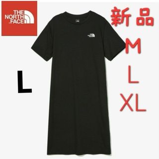 ザノースフェイス(THE NORTH FACE)のTHE NORTH FACE　ノースフェイス　新品　ワンピース　膝下丈　半袖　L(ひざ丈ワンピース)