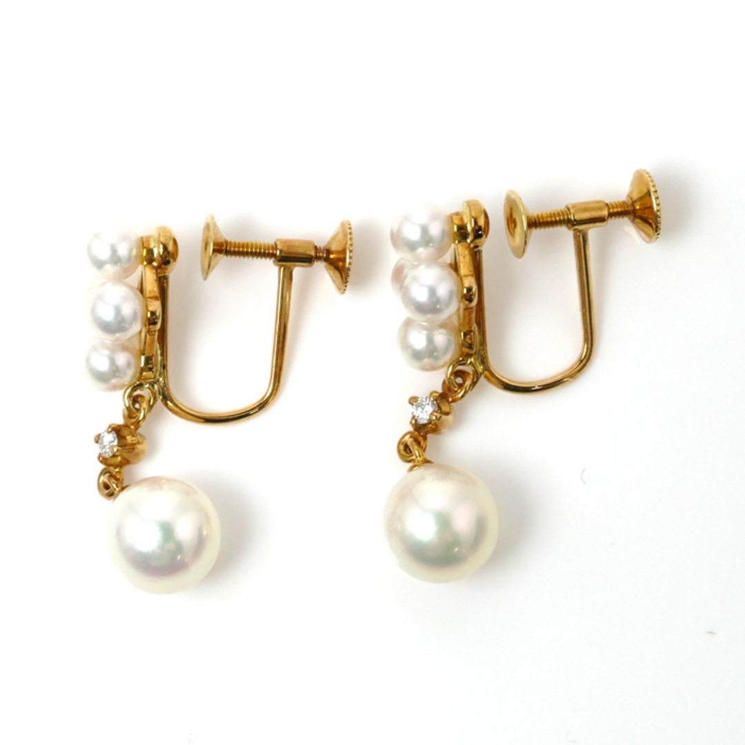 MIKIMOTO ミキモト K18YGアコヤ本真珠イヤリング 7.2mm玉 | ochge.org