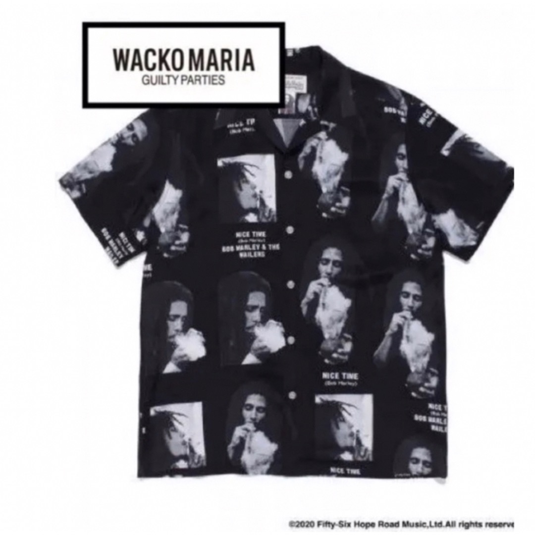 BOB MARLEY × WACKO MARIA ハワイアンシャツ  長袖　白