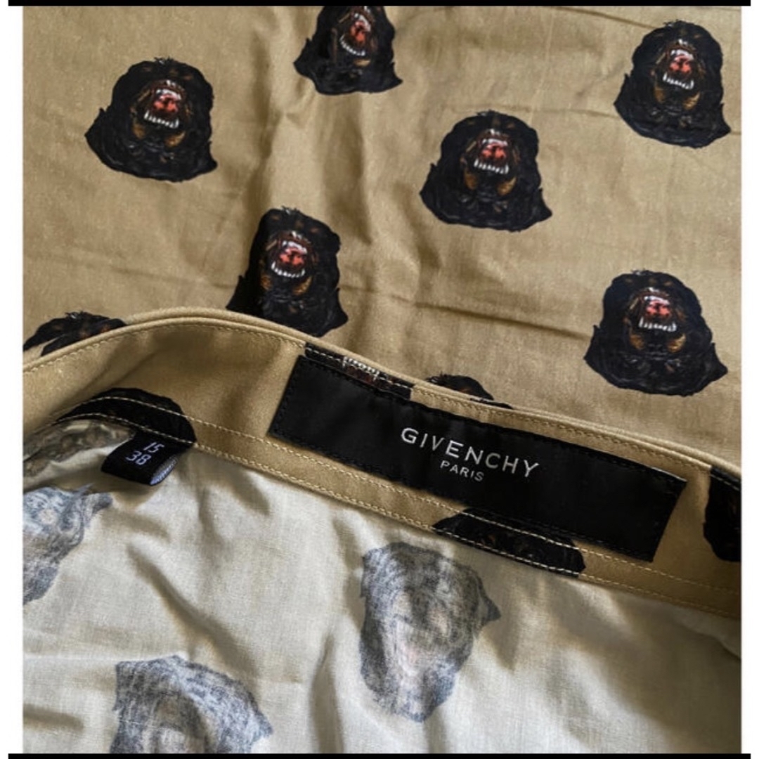 GIVENCHY(ジバンシィ)のGIVENCHYロットワイラー総柄シャツ38 メンズのトップス(シャツ)の商品写真