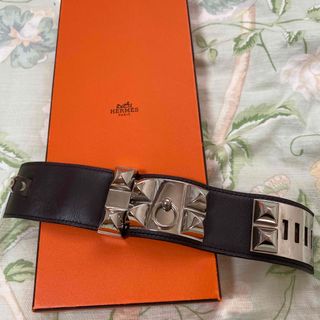 エルメス(Hermes)のエルメス HERMES コリエドシアン ブレスレット ブラウン シルバー(ブレスレット/バングル)