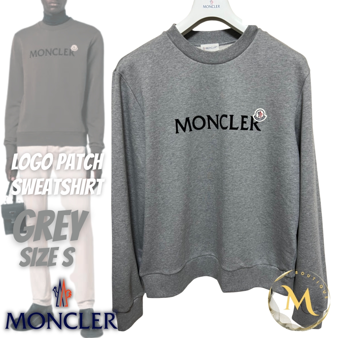 ☆未使用・本物保証☆MONCLER レタリングロゴ スウェット S グレー色