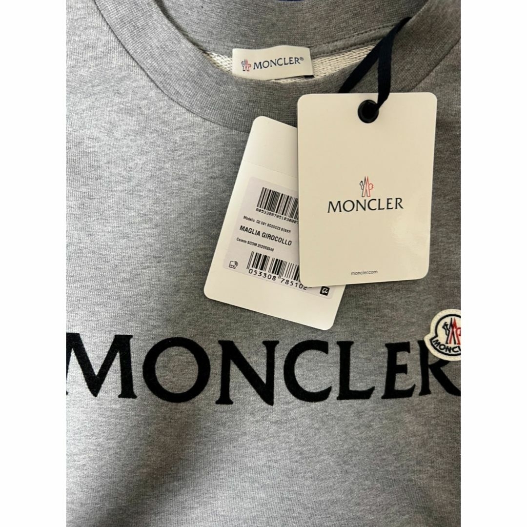 ☆未使用・本物保証☆MONCLER レタリングロゴ スウェット S グレー色