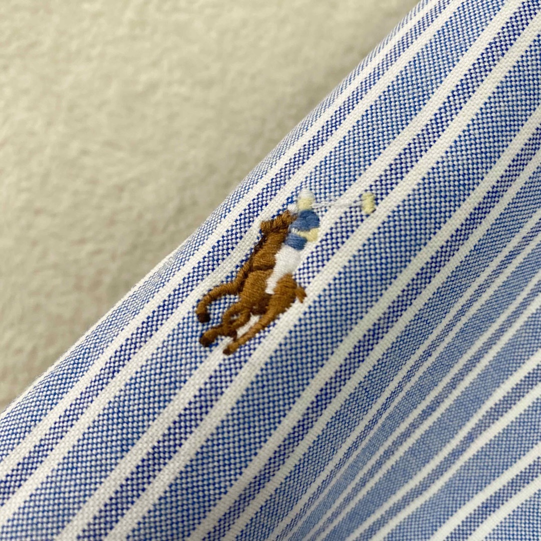 POLO RALPH LAUREN(ポロラルフローレン)のRalph Lauren 未使用に近い美品　ストライプ　XL位長袖シャツ　羽織り レディースのトップス(シャツ/ブラウス(長袖/七分))の商品写真