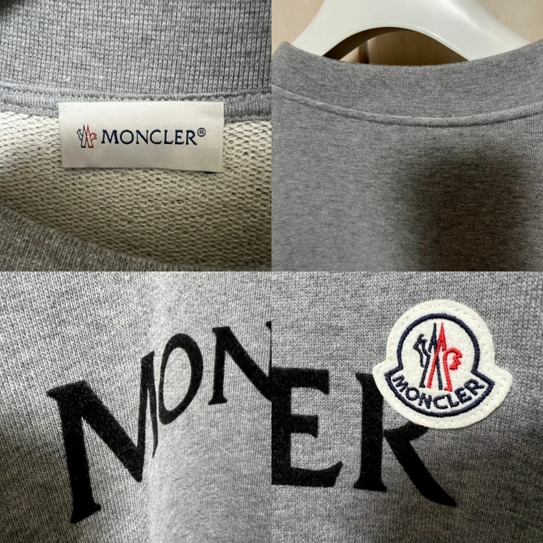 ☆未使用・本物保証☆MONCLER レタリングロゴ スウェット XXL グレー色 ...